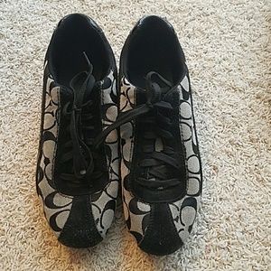 Black coach women's shoes